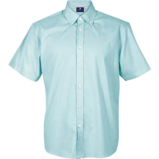 Mens Prime Cotton Lounge Short Sleeve Sky Front